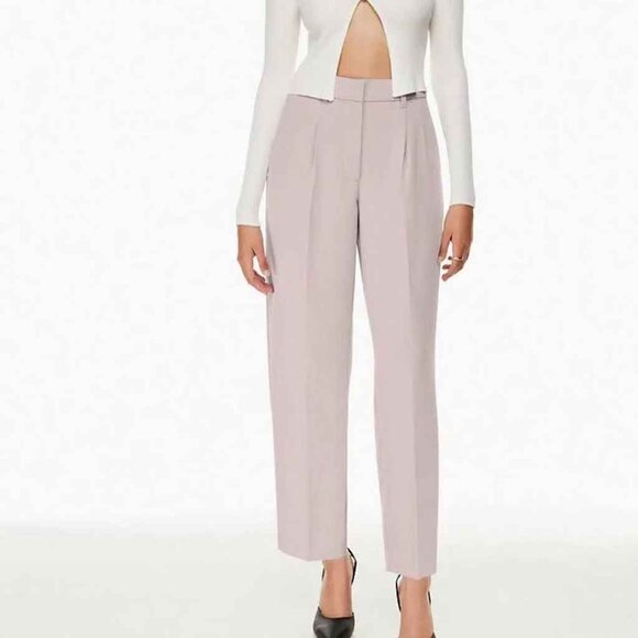 Aritzia Women's Wilfred Carrot Pants in Poetic Pink Trousers Size 2 Minimalist - Picture 1 of 9